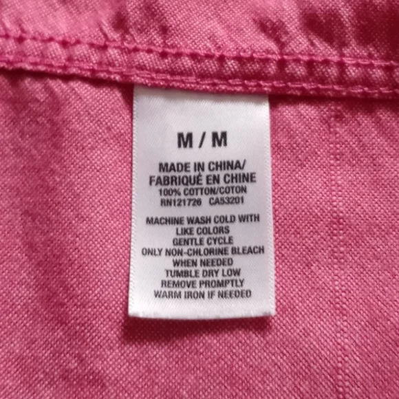 Aeropostale Men's Long Sleeve Button Down. Size M. Color Pink. - Picture 4 of 12